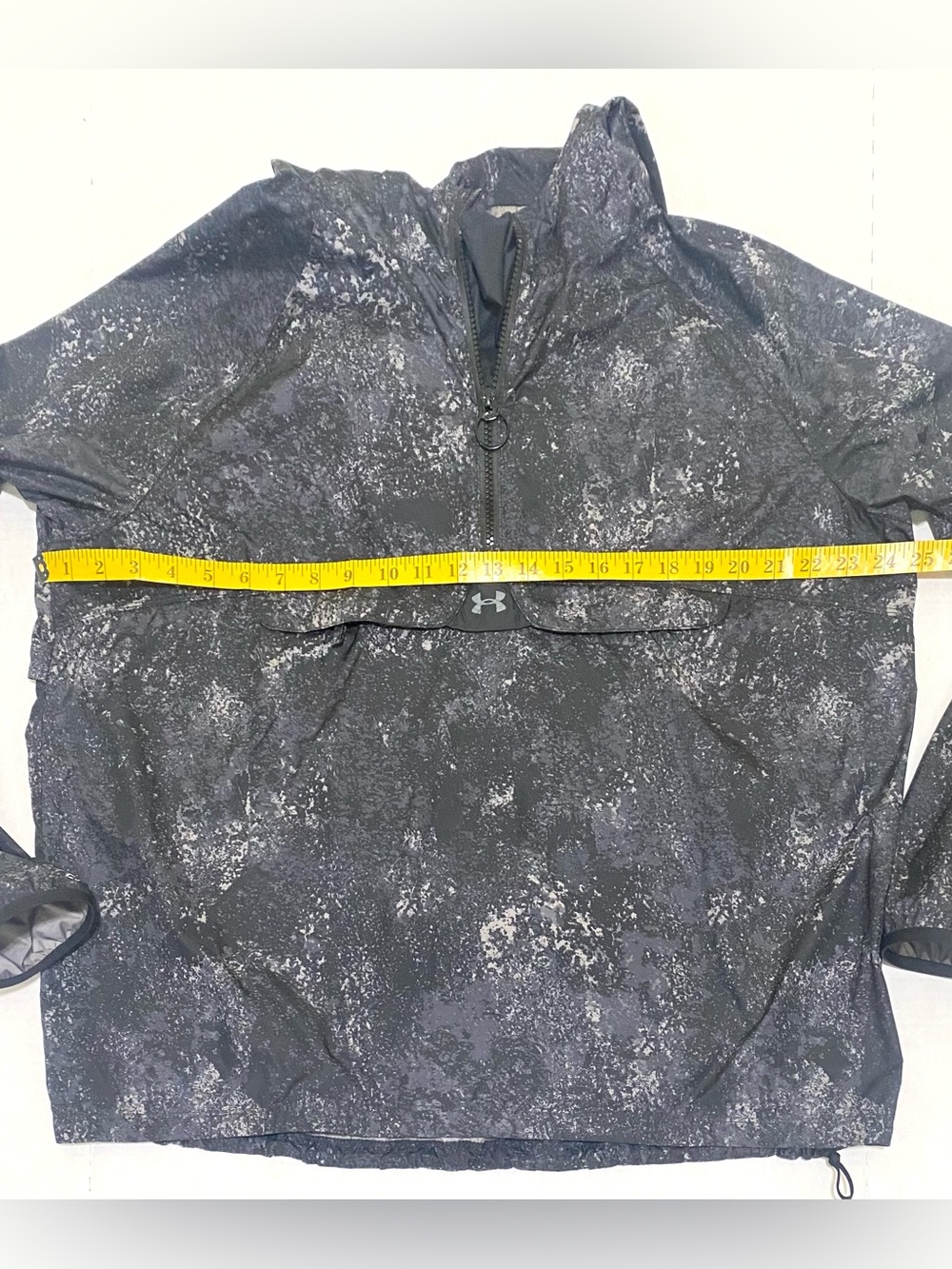 Under Armour Womens XL Black Print Hooded Pullover Windbreaker Jacket Utility - Picture 11 of 16
